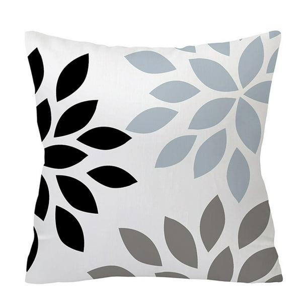 45×45cm Floral Print Cushion Cover Peach Skin Velvet Pillowcase Sofa Pillow Case